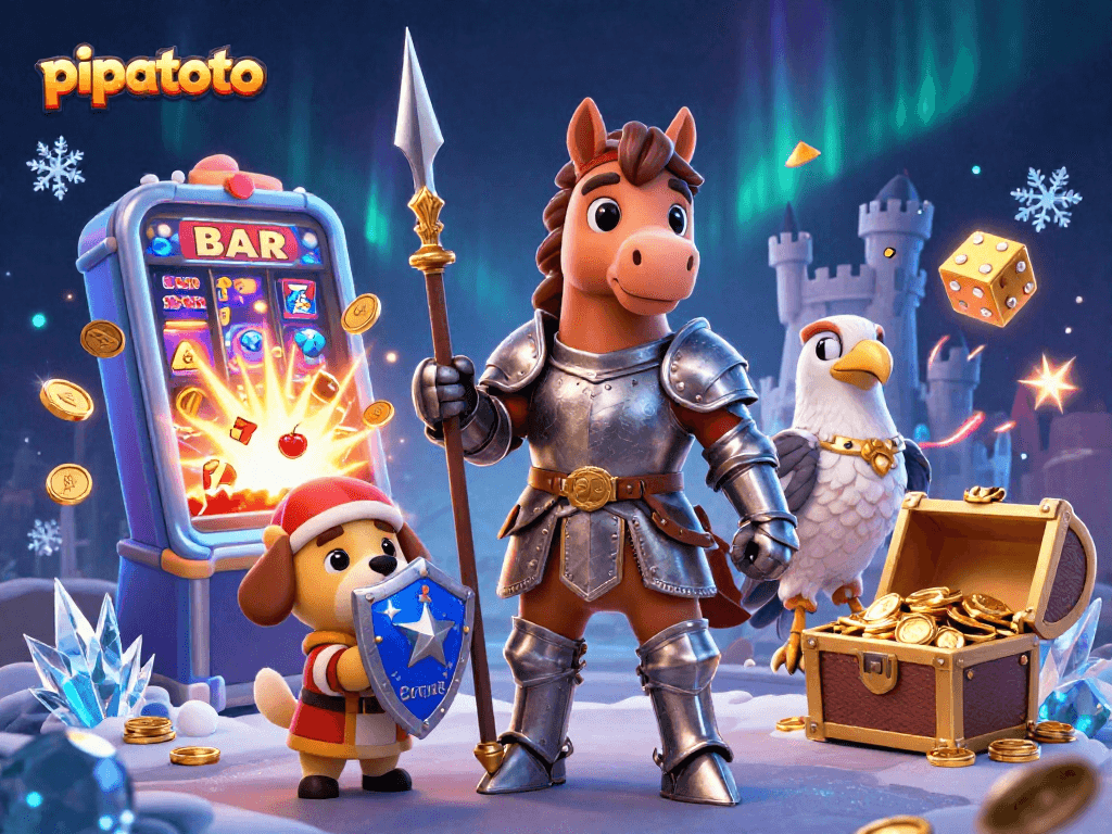 Pipatoto showcases an exciting jackpot scene with vibrant 3D characters and casino game elements.