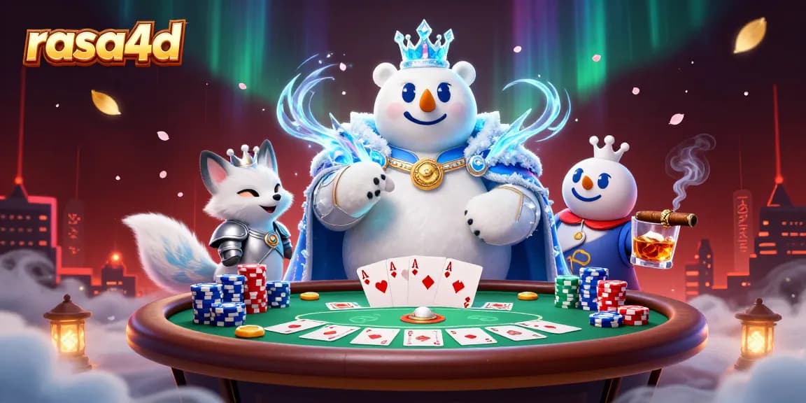 Rasakan sensasi bermain poker di rasa4d dengan raja es dan teman rubah dalam suasana megah.