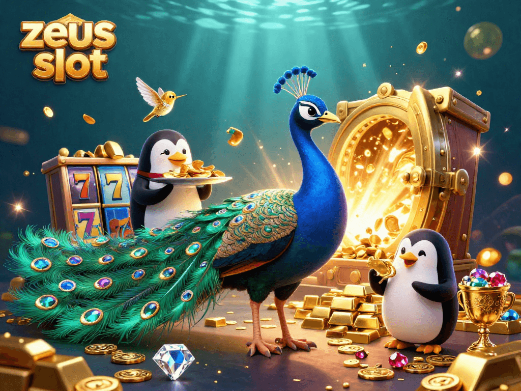 Experience the excitement of zeus slot with stunning 3D characters celebrating wins amidst treasures and bold jackpots.