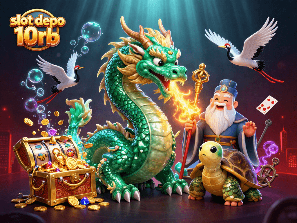 Experience thrilling gameplay with slot depo 10rb featuring vibrant dragon and treasures.