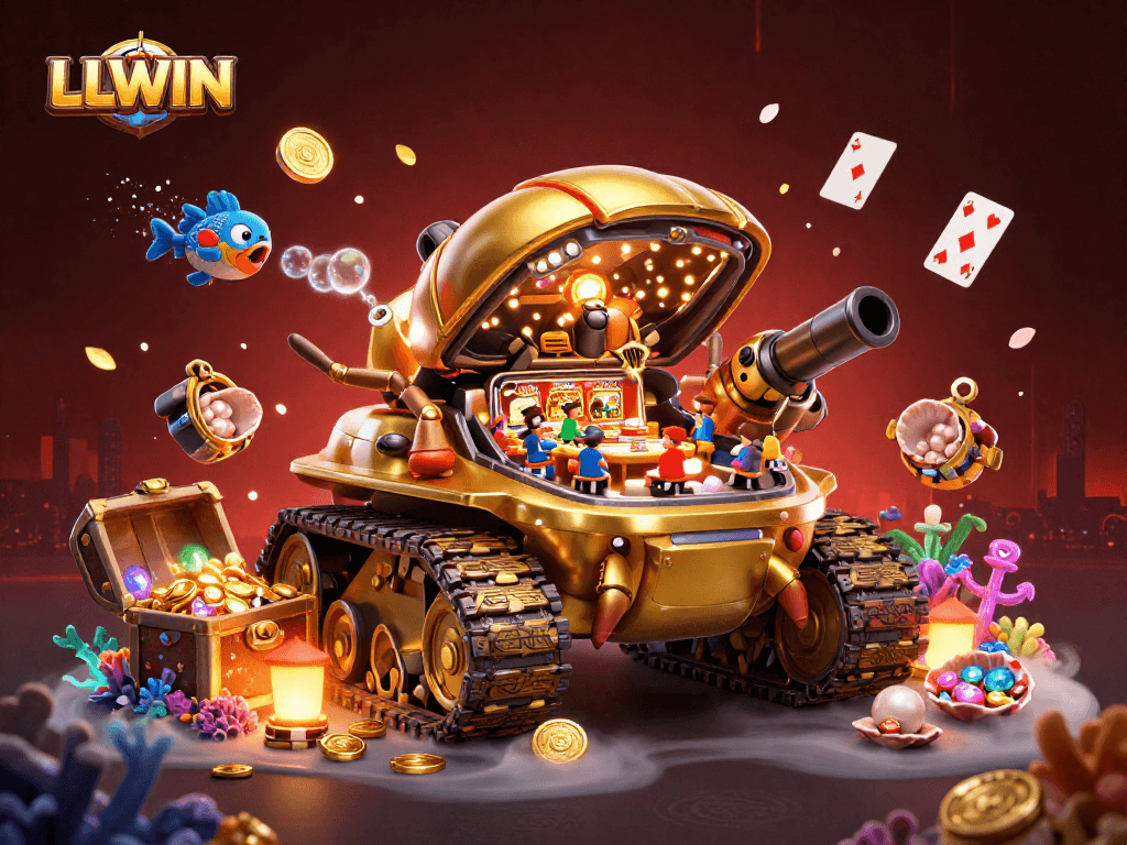 LLWIN offers thrilling gaming experiences with captivating visuals, including a mini casino inside a beetle tank.