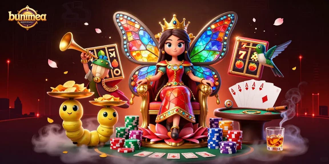 bunmeebuntea menghadirkan keceriaan dalam permainan slot dengan karakter menarik dan suasana kasino yang meriah.