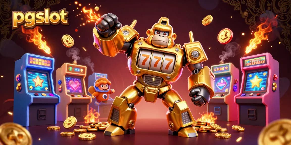 เล่นเกมสล็อต pgslot ผ่านหุ่นยนต์ทองคำที่เต็มไปด้วยเงื่อนไขของสล็อตแมชชีน