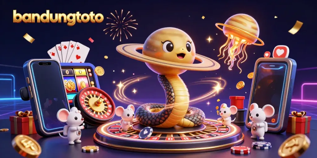 Experience the excitement of bandungtoto with playful astronaut mice betting on a cosmic roulette wheel.