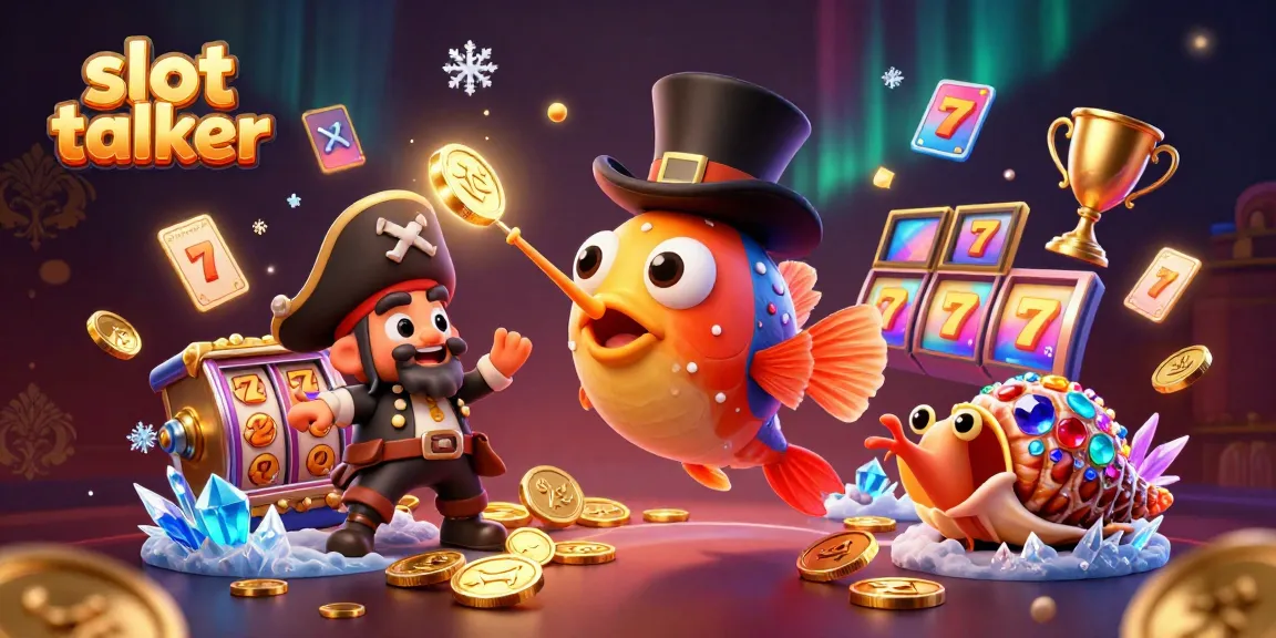 Spin the reels and win gold with the vibrant slot talker scene featuring engaging characters and dynamic casino elements.