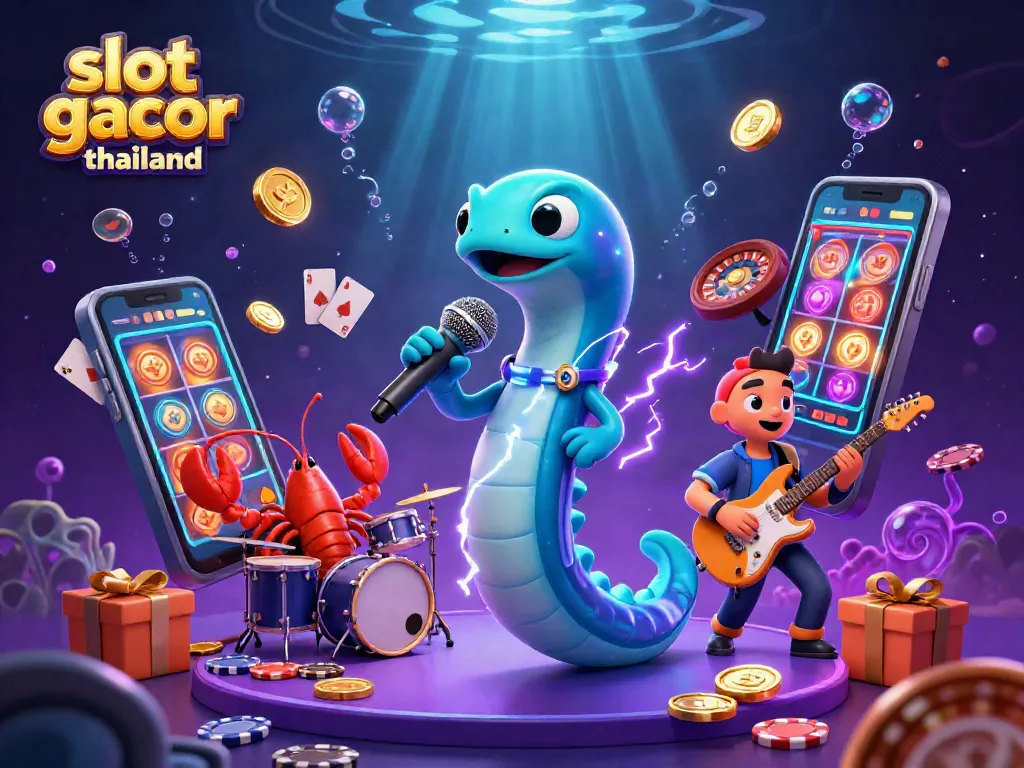 Experience slot gacor thailand with a vibrant underwater casino scene featuring animated characters and gaming elements.