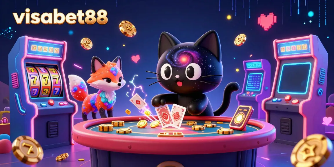 Experience thrilling bets at visabet88 with our cosmic casino featuring a black hole cat and vibrant games.