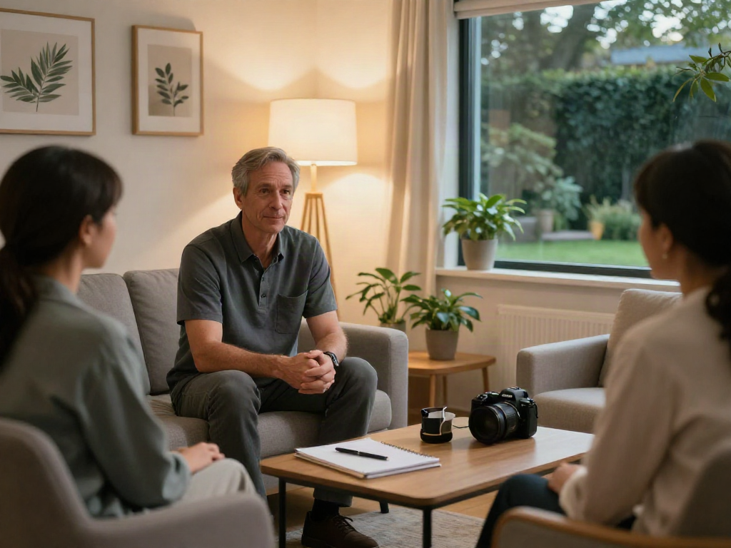 Therapy session with relationship and attachment therapist Murfreesboro TN in a cozy office setting, fostering connection and safety.