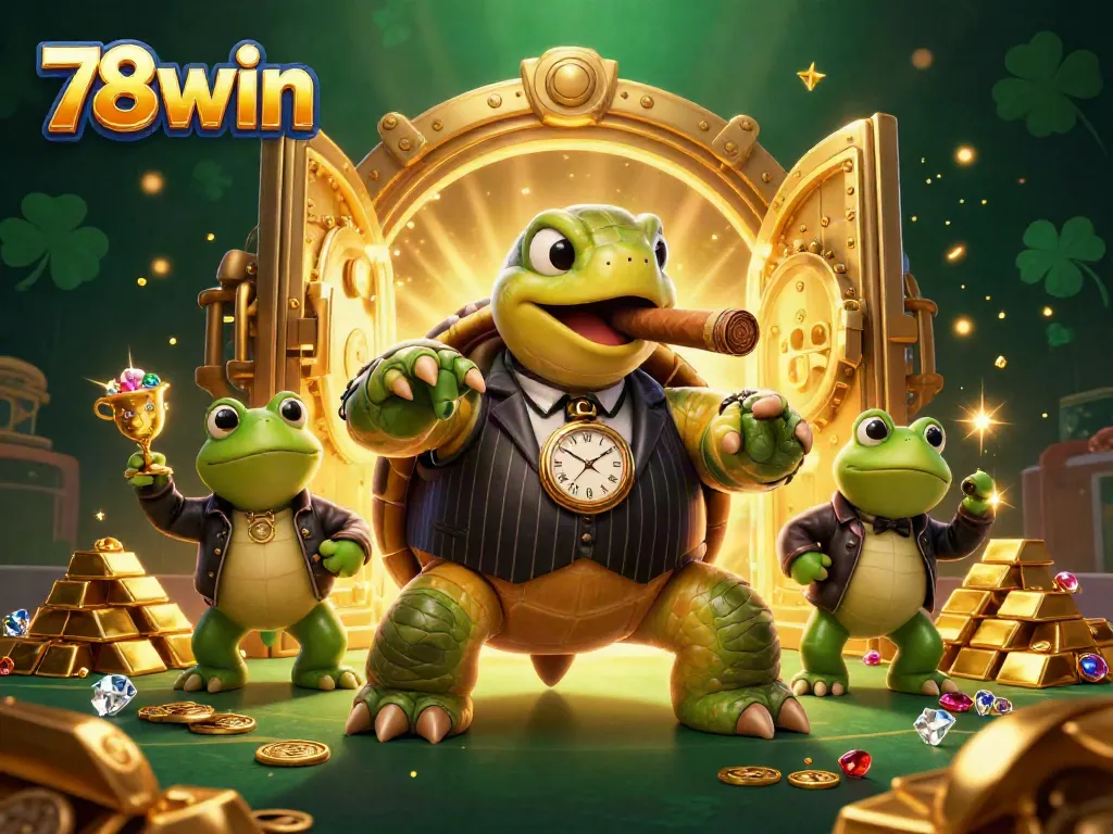Experience thrilling action with 78win's vibrant 3D casino illustration showcasing excitement.