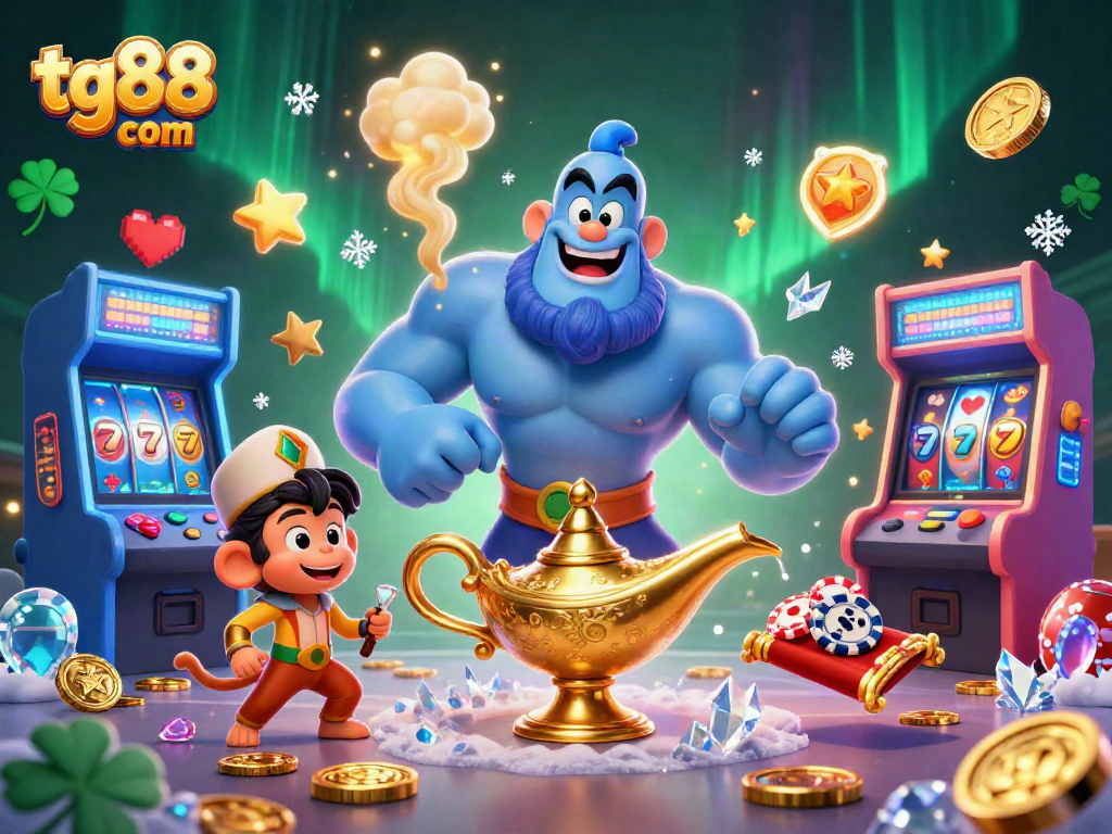 Experience the thrill of tg88 com with vibrant casino elements, 3D characters, and dynamic visuals.