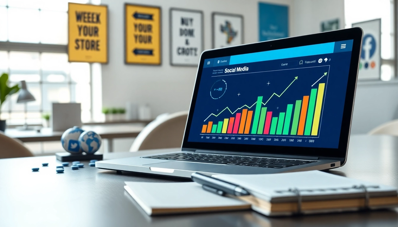 Boost engagement using the facebook smm panel with insights displayed in a digital workspace.