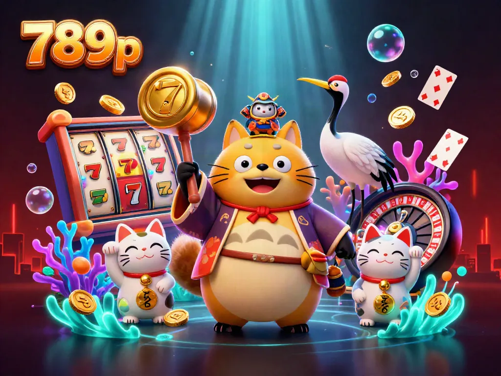 Engage in thrilling gameplay at 789p with cheerful characters and vibrant casino elements illustrated in stunning detail.