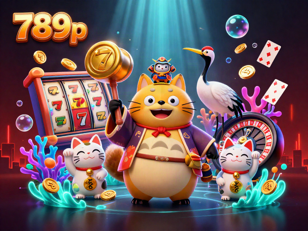 Engage in thrilling gameplay at 789p with cheerful characters and vibrant casino elements illustrated in stunning detail.