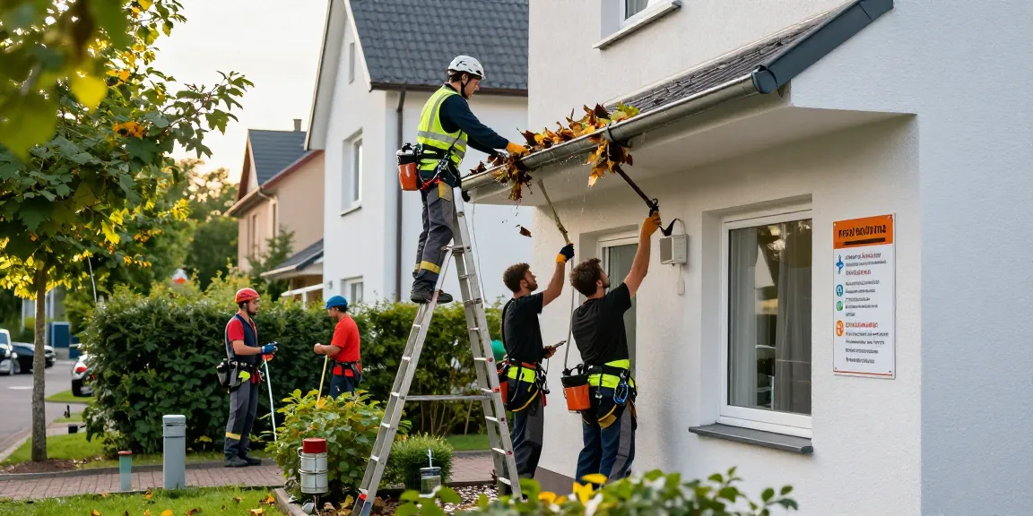 Dachrinnenreinigung Firma Dortmund führt professionelle Reinigung mit erfahrenem Team durch.