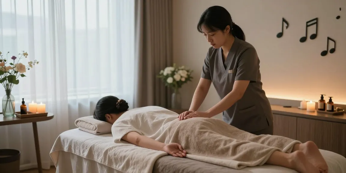 Relaxing 서울출장마사지 experience in a serene spa environment with calming elements.