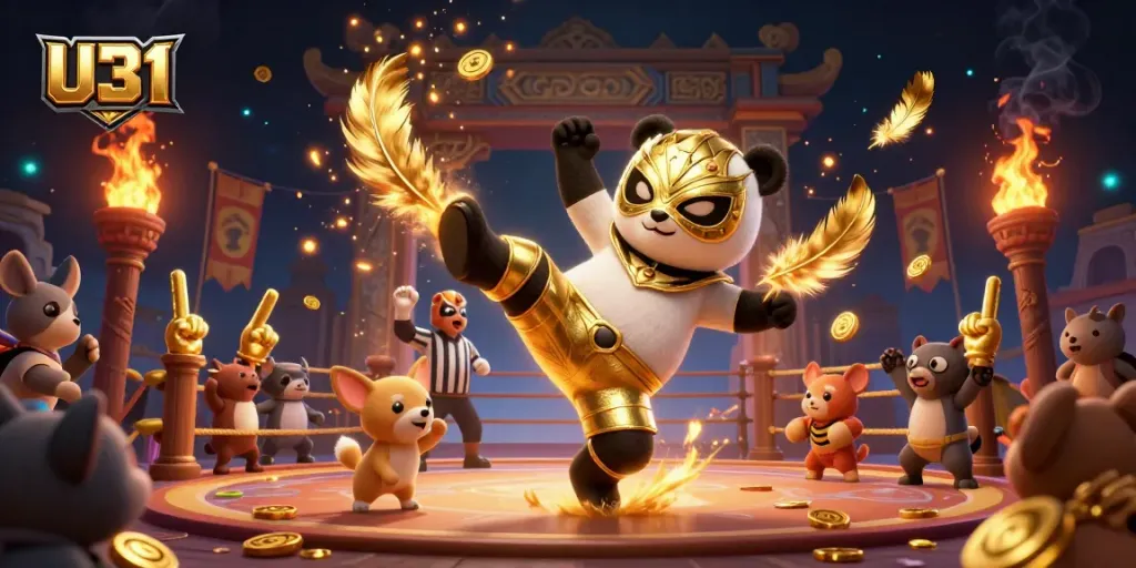 Engage with U31's thrilling online gaming experience featuring animated casino action.