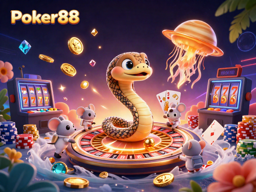Engage in vibrant Poker88 gaming action with colorful characters and interactive elements.