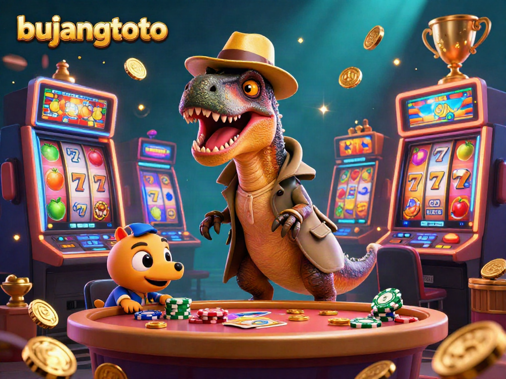 Engage with the exciting world of bujangtoto as vibrant slot machines spin and colorful creatures come to life.