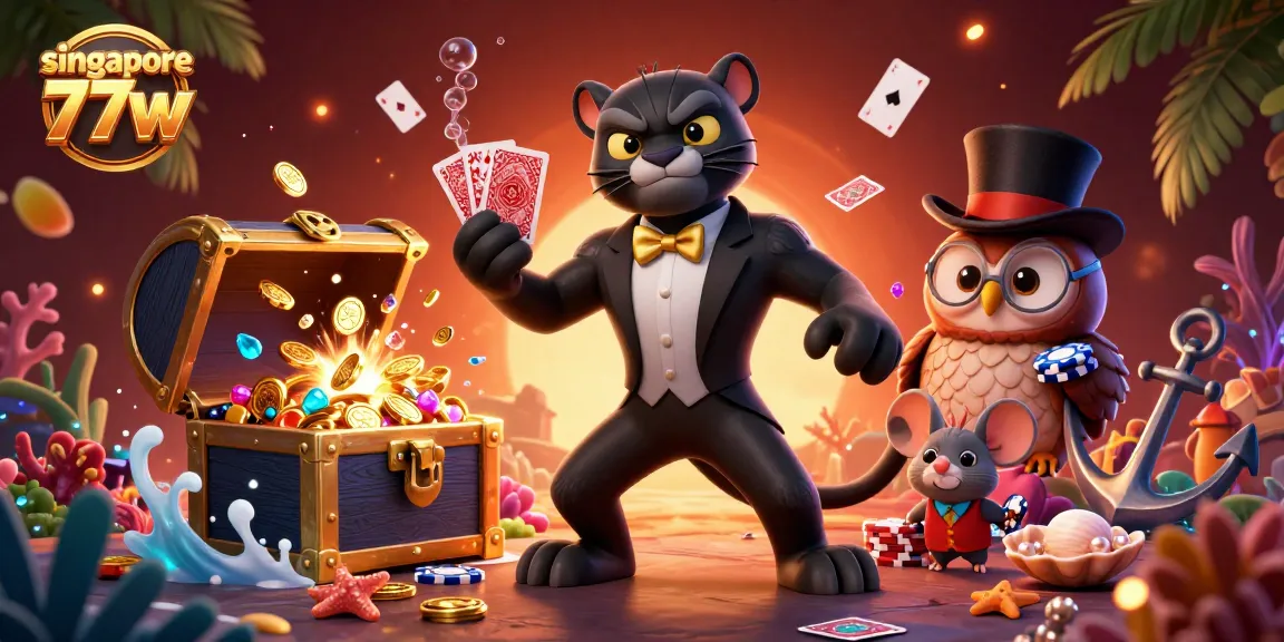 Experience thrilling gambling action with stylish characters in the vibrant world of singapore 77w.