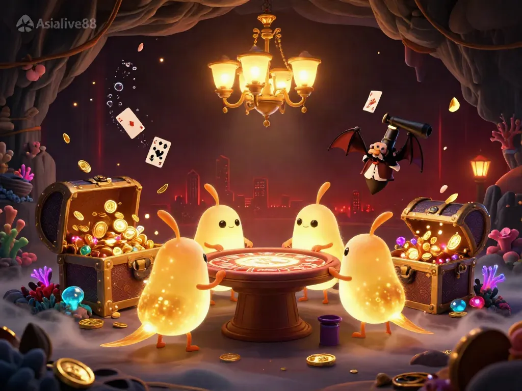 Experience the excitement of the Asialive88 online casino illuminated by bioluminescent glowworms.