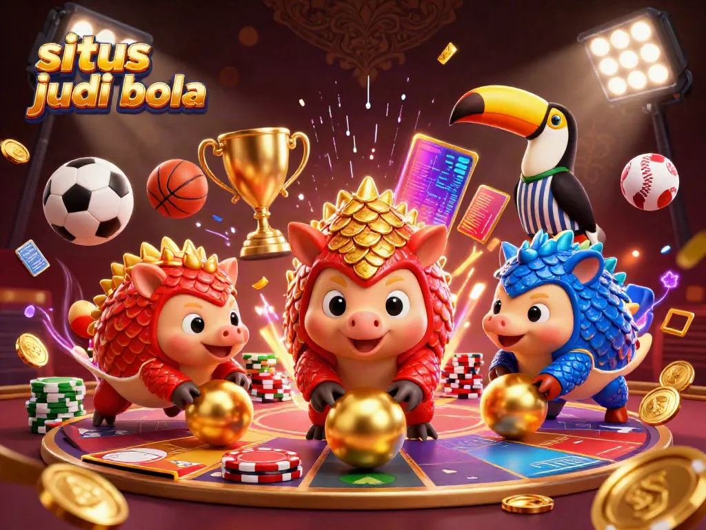 Experience thrilling moments at situs judi bola with dynamic pangolins, vibrant sports elements, and engaging gameplay.
