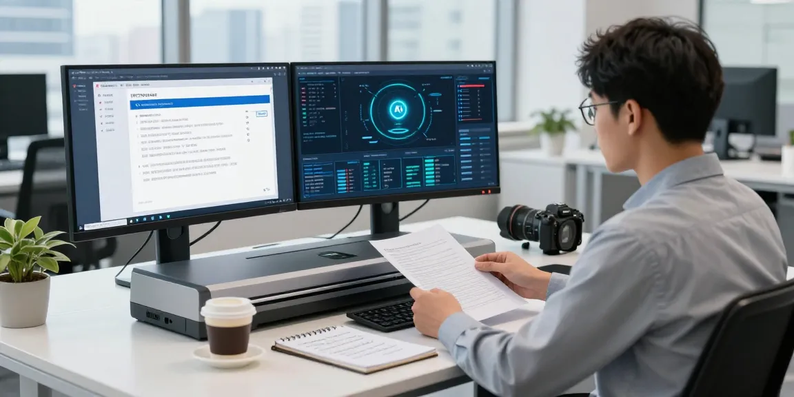 Advanced document fraud detection monitoring with data analysis visuals emphasizing high-tech solutions.