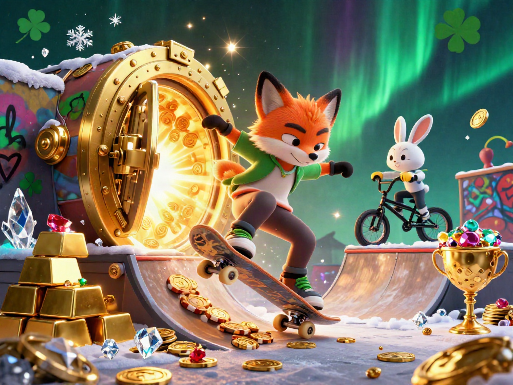 Experience the thrilling action of bujangtoto with our dynamic 3D illustration featuring vibrant gambling imagery.
