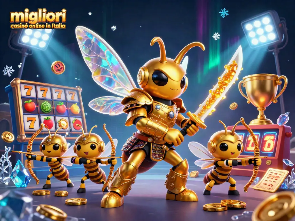 Scopri i migliori casinò online in Italia con questa illustrazione accattivante che rappresenta un fantastico tema di gioco.