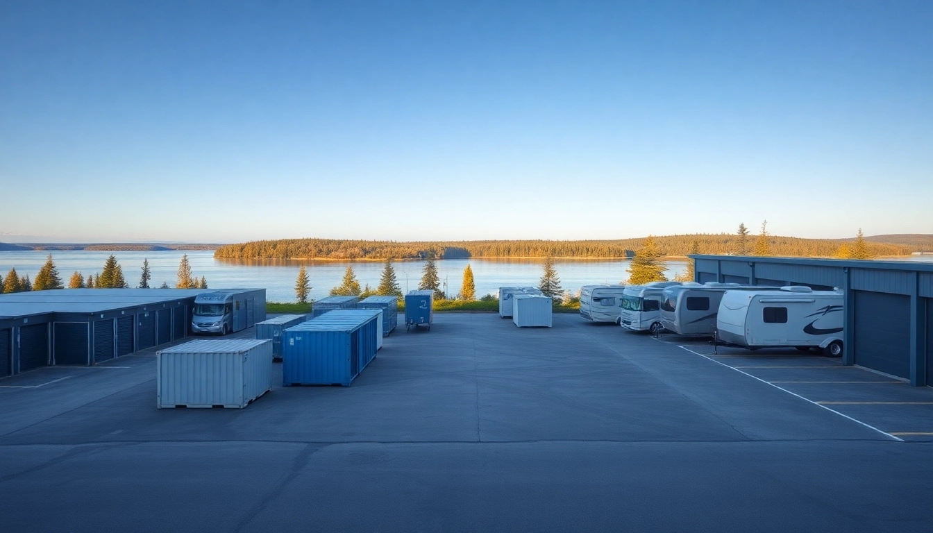 Explore secure cold lake storage units surrounded by nature, ensuring safety and accessibility.