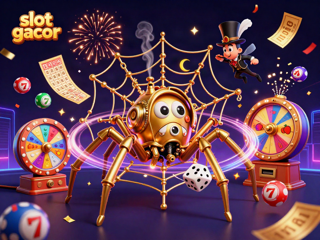 Engage with slot gacor in this vibrant 3D casino scene where luck and fun blend.