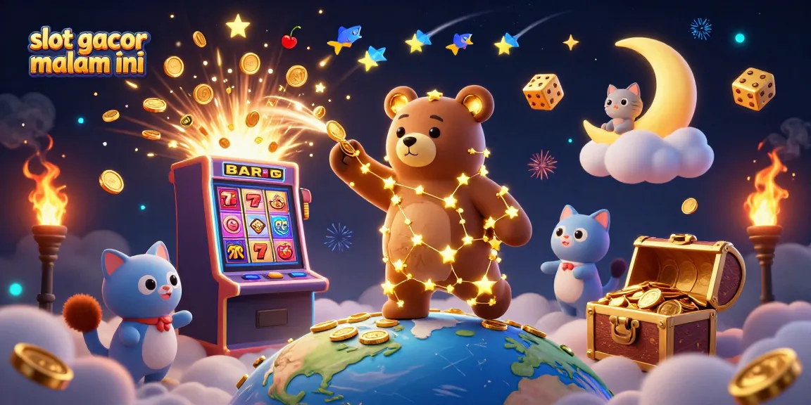 Menangkan slot gacor malam ini dengan ilustrasi 3D menakjubkan, menggambarkan kebahagiaan dan kejutan jackpot.