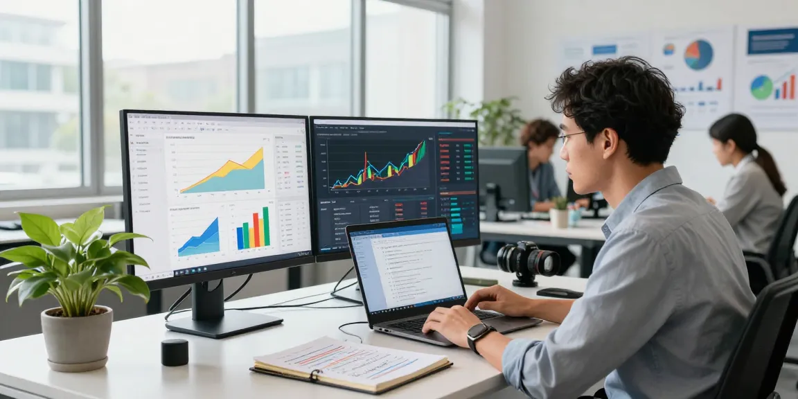 Analyze digital marketing strategies with seanbowieforaz in a modern office.