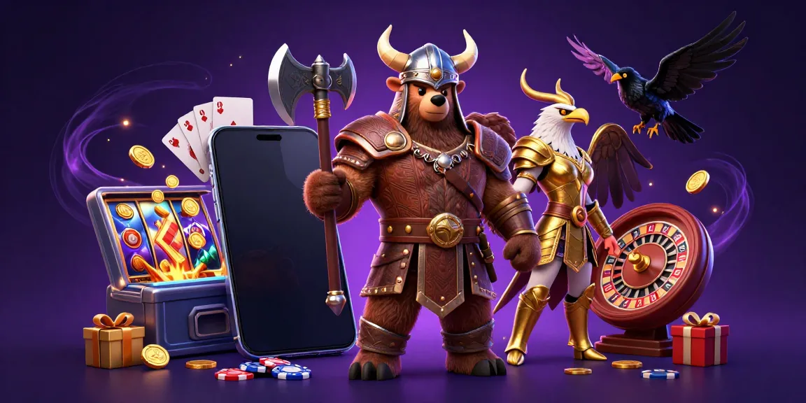 Gambarkan permainan Totoslot dengan Viking beruang, Valkyrie, dan elemen slot yang memukau.