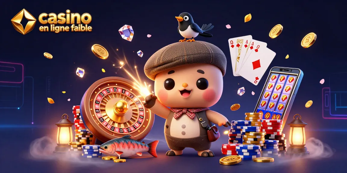 Illustration de casino en ligne fiable avec des éléments de jeu captivants et amusants.