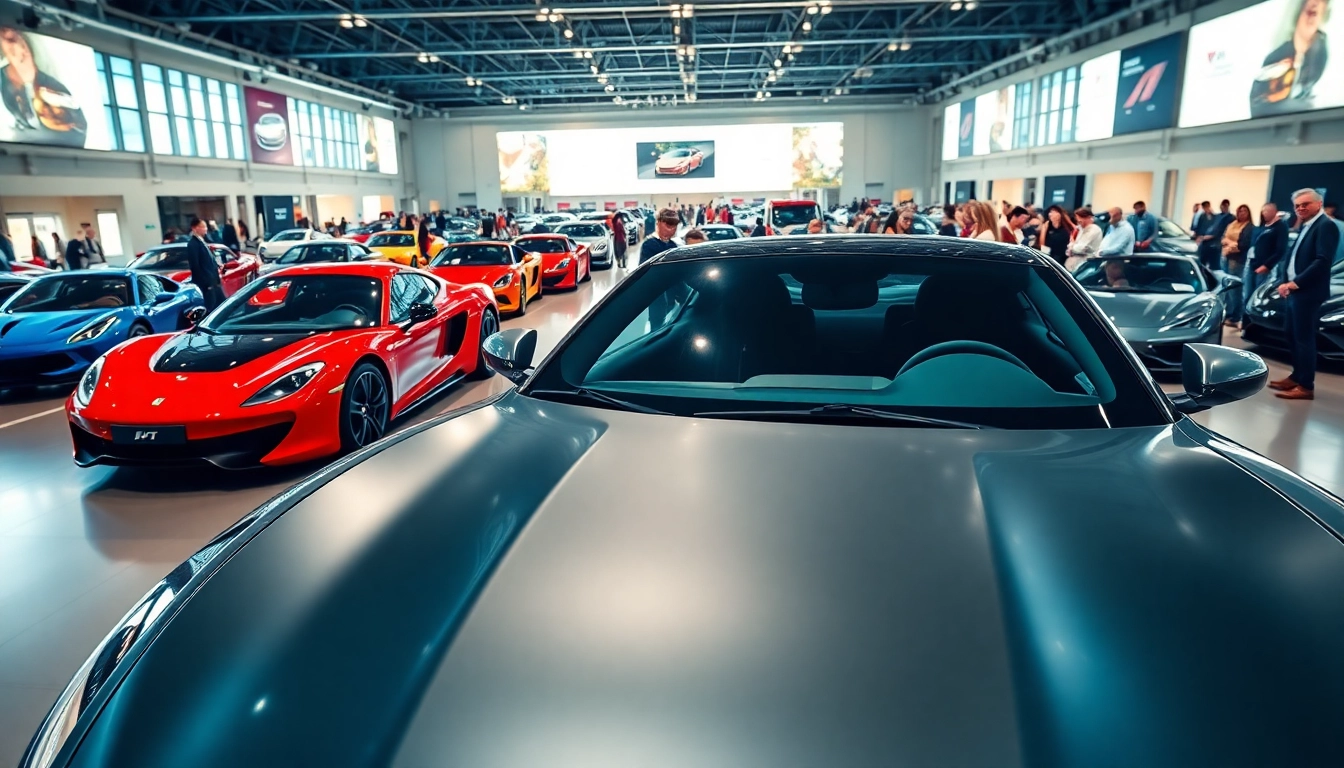 Excited visitors explore the annual Auto Cars Show featuring stunning vehicle displays.