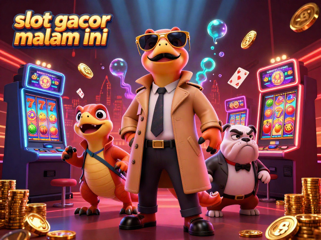 Slot gacor malam ini: Raptor 3D memasuki lounge VIP dengan mesin slot dan koin berkilau