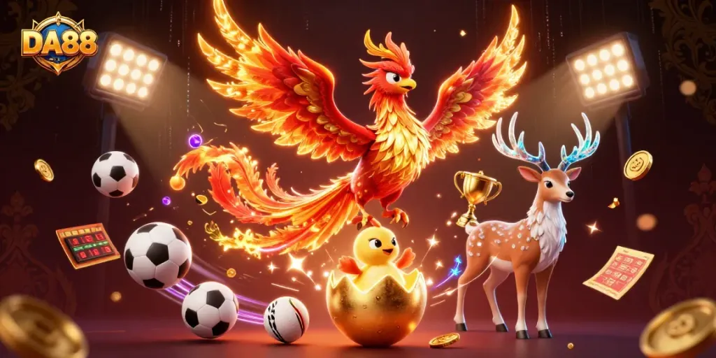 Engage in thrilling gameplay at DA88 with vibrant casino elements and sports excitement!