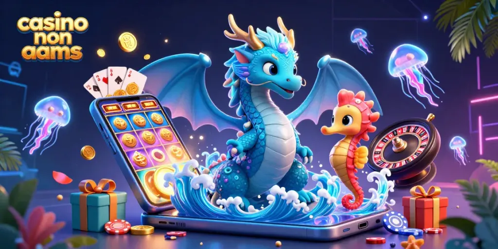 Giocare nei migliori casino non AAMS con un drago d'acqua e un cavalluccio marino
