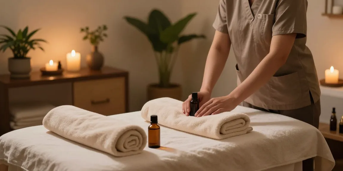 Experience a soothing 화성출장마사지 in a serene spa setting with relaxing elements.