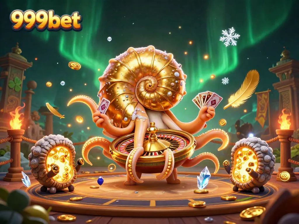 Experience exciting gameplay with 999bet's dynamic nautilus roulette and glowing ammonites in action.