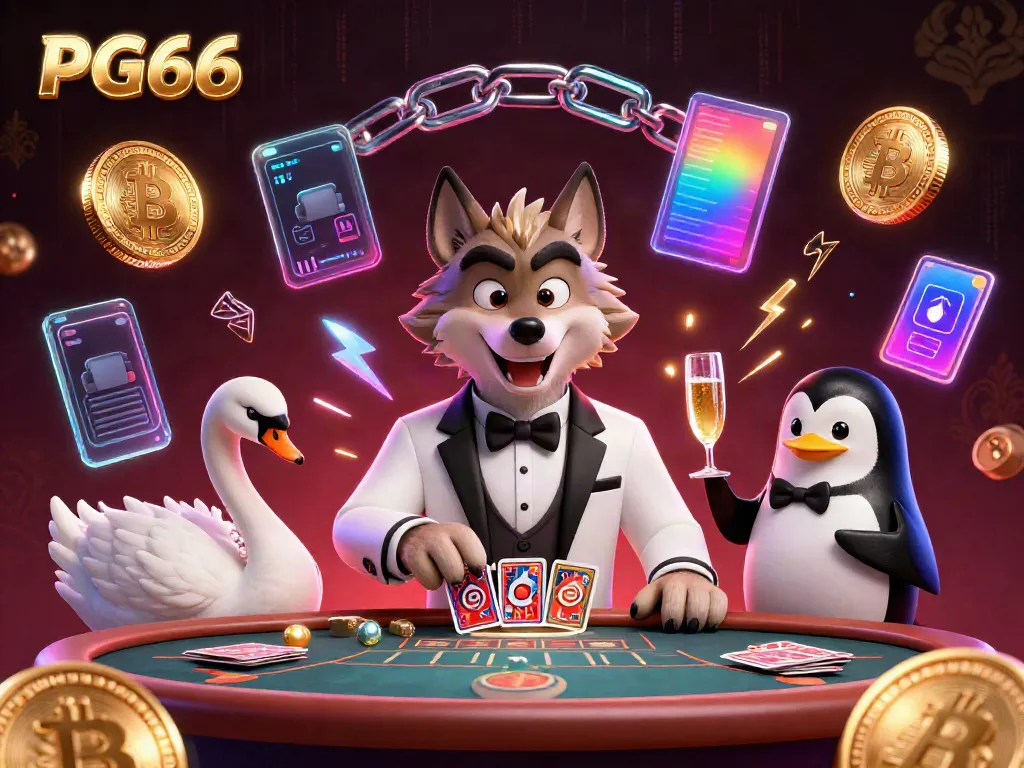 Experience the excitement of PG66 with captivating characters at a baccarat table.