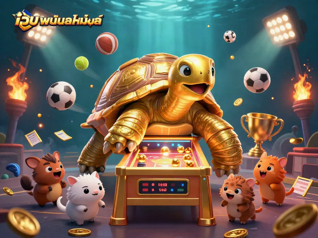 เกมพนันออนไลน์ในบรรยากาศที่มีตัวละครสุดน่ารักรอเล่นเว็บพนันออนไลน์ พร้อมแสงไฟที่ระยิบระยับ