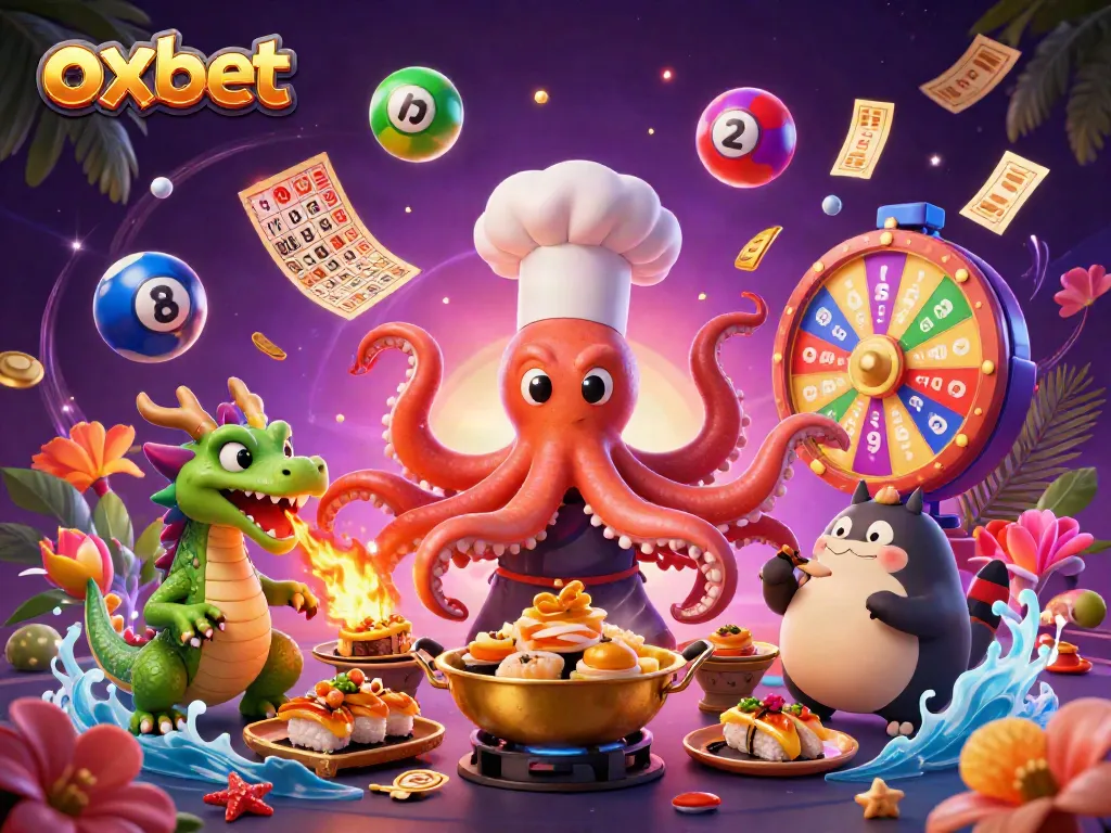Experience the thrill of gaming with oxbet’s vibrant casino illustration featuring dynamic characters and games.