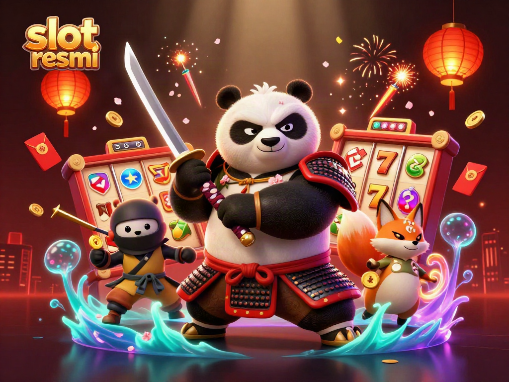 Experience thrilling gameplay with slot resmi, featuring dynamic characters and vibrant casino symbols.
