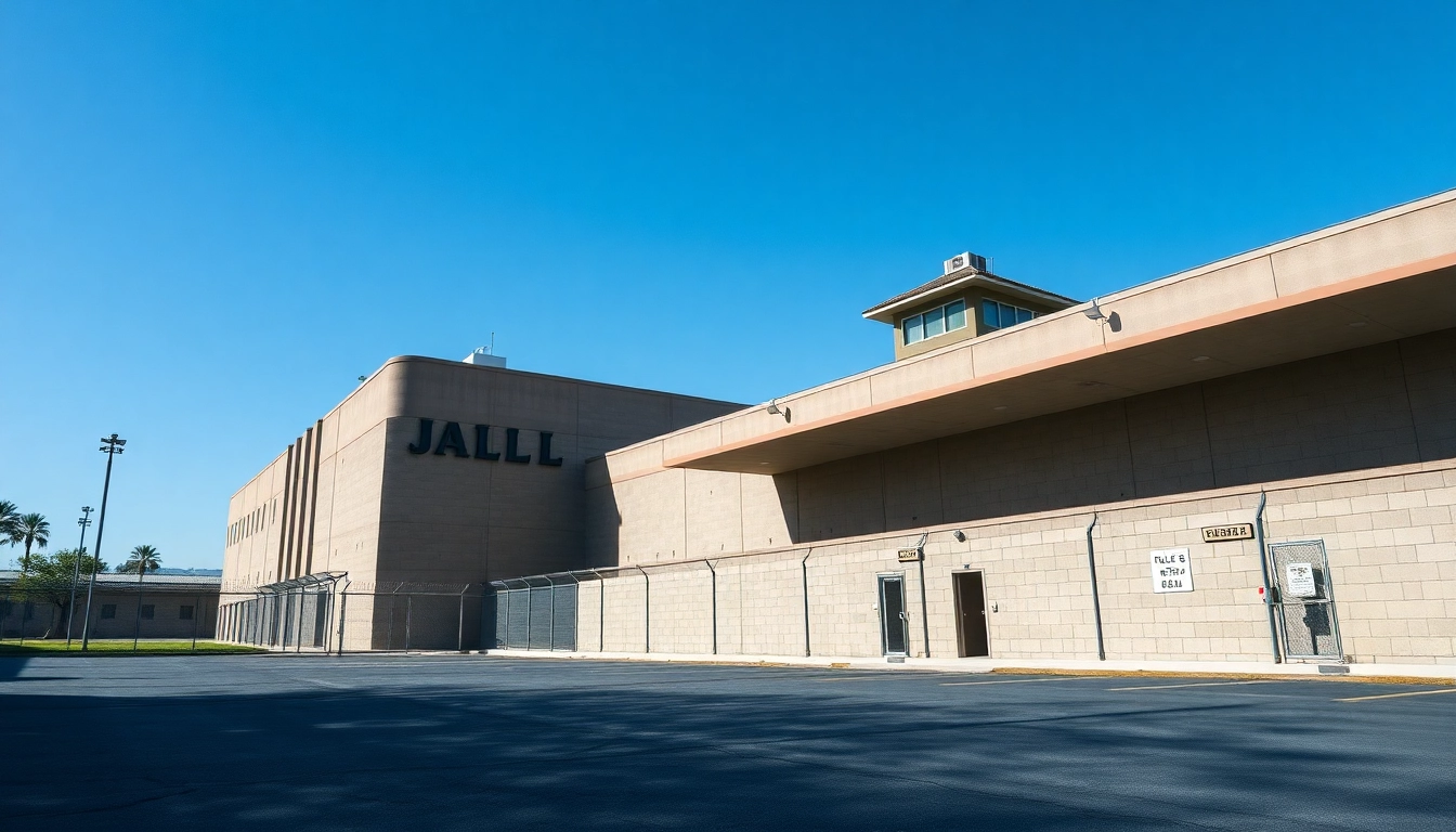 OC Jail facility illustrating secure architecture and prison yard for public safety.