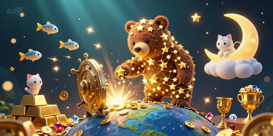 ea88 mang đến không khí sòng bạc rực rỡ với các biểu tượng may mắn và kho báu lấp lánh.