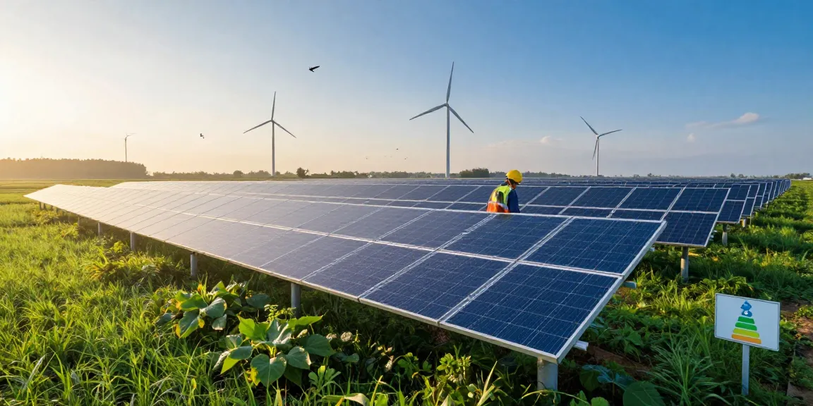 solar farm inspection by saffirerenewables technician under morning light