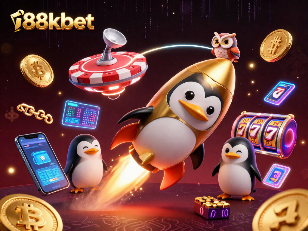 Engage with thrilling gameplay at 88kbet featuring dynamic casino elements and golden penguin adventure.