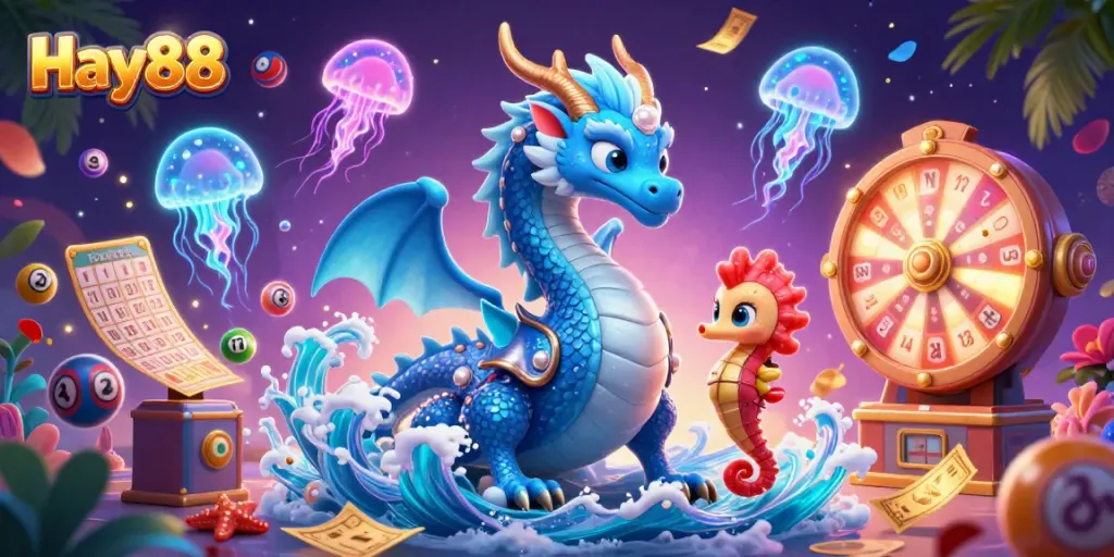 Experience the excitement of Hay88 with dynamic lottery elements and magical sea creatures.
