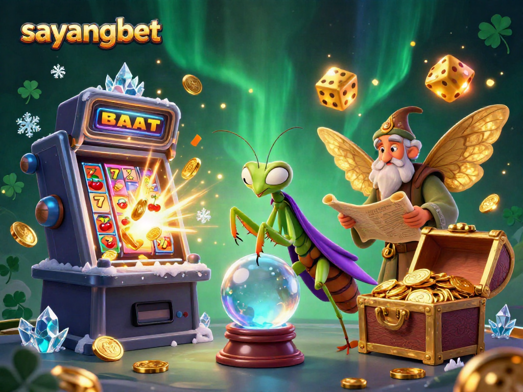 Experience the thrill of sayangbet with vibrant visuals of a mystical fortune teller and jackpot excitement in this dynamic casino scene.